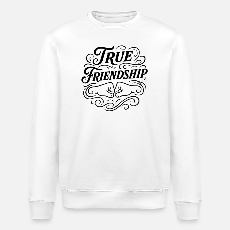 L’amitié dit les amis - Sweat bio ROLLER Stanley/Stella Unisexe - blanc