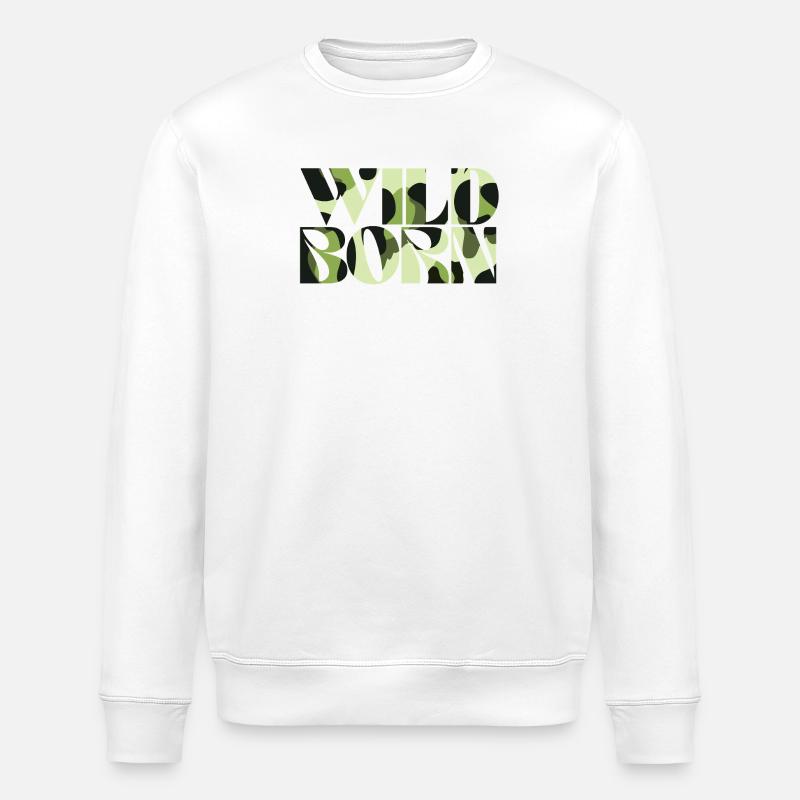 Camo-inspiriertes Design der Tierwelt - Stanley/Stella Unisex Bio-Sweatshirt ROLLER - Weiß