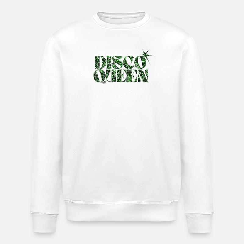 Disco Queen Design T-Shirt - Stanley/Stella Unisex Bio-Sweatshirt ROLLER - Weiß
