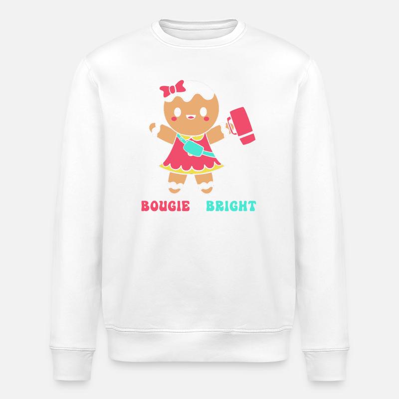 Lebkuchen Weihnachten Lebkuchenmann Gingerbread - Stanley/Stella Unisex Bio-Sweatshirt ROLLER - Weiß