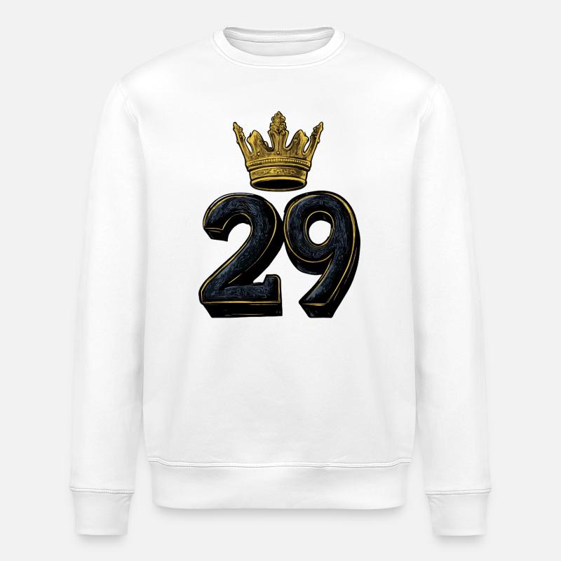 29 Number Krone - Stanley/Stella ROLLER Unisex Organic Sweatshirt - white