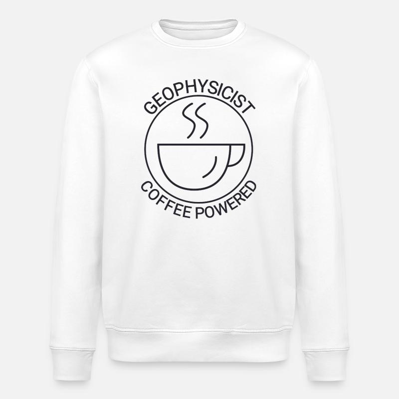 Geophysicist Coffee Powered Geophysics - Stanley/Stella Unisex Bio-Sweatshirt ROLLER - Weiß