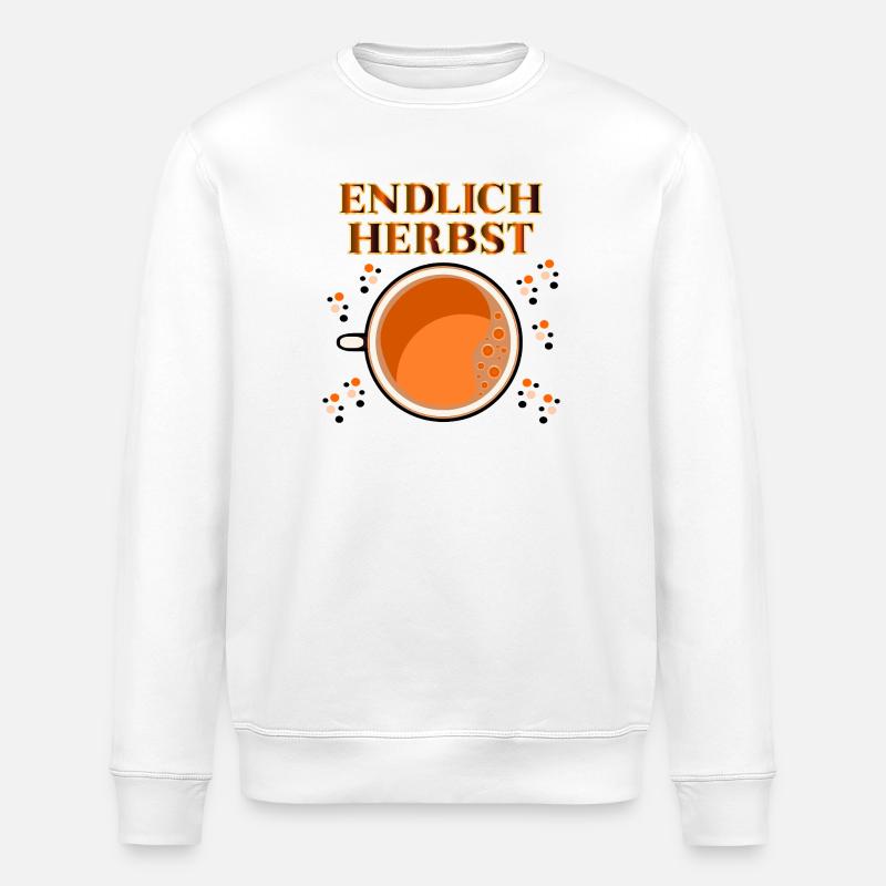 ENDLICH HERBST GETRÄNKE - Stanley/Stella Unisex Bio-Sweatshirt ROLLER - Weiß