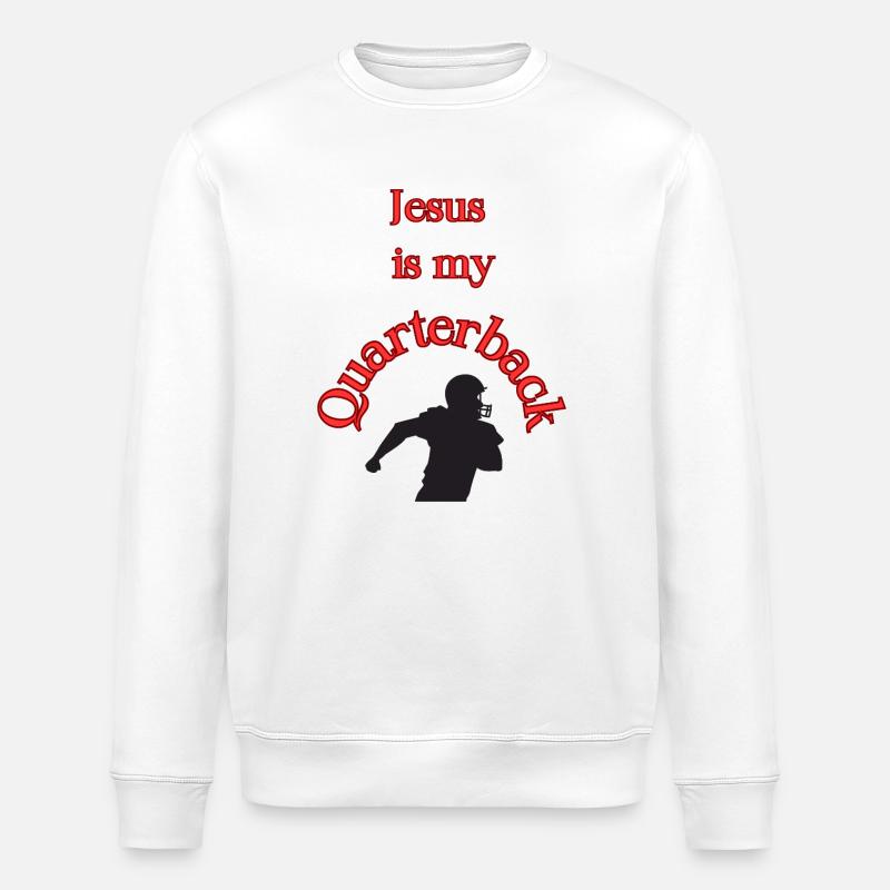 Jésus est mon quarterback T-shirt - Sweat bio ROLLER Stanley/Stella Unisexe - blanc