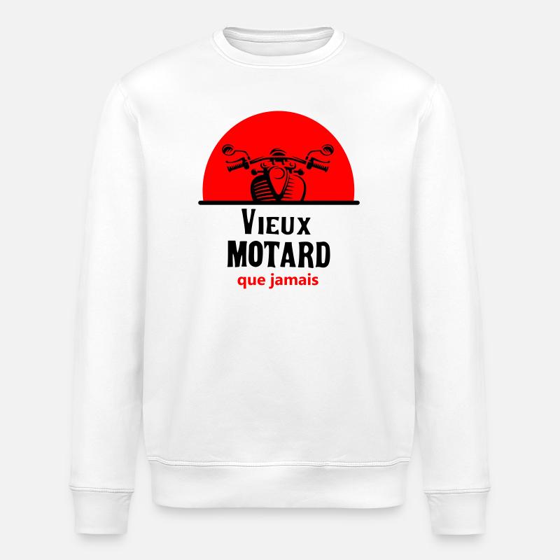 Alter Biker als je zuvor - Stanley/Stella Unisex Bio-Sweatshirt ROLLER - Weiß