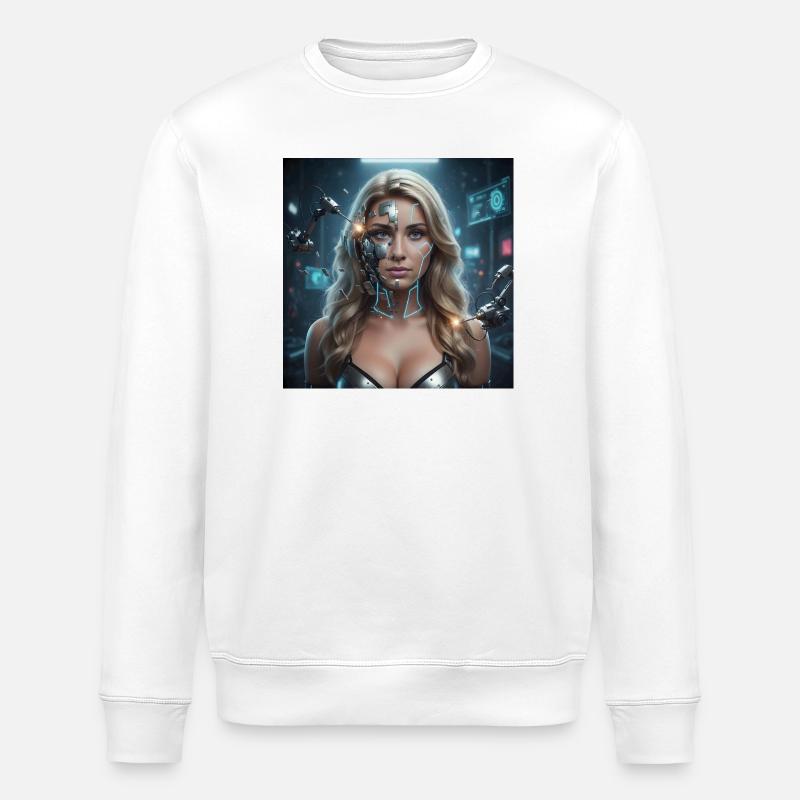 Cybernetic Maxima - Stanley/Stella ROLLER Unisex Organic Sweatshirt - white