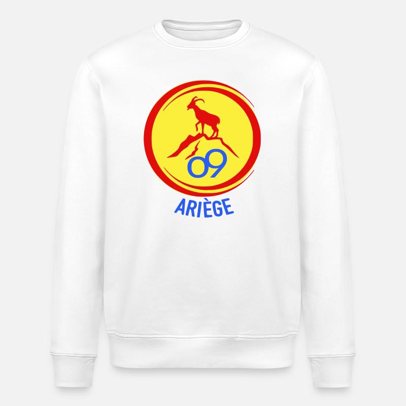 Bouquetin alpin Ariège 09 - Sweat bio ROLLER Stanley/Stella Unisexe - blanc