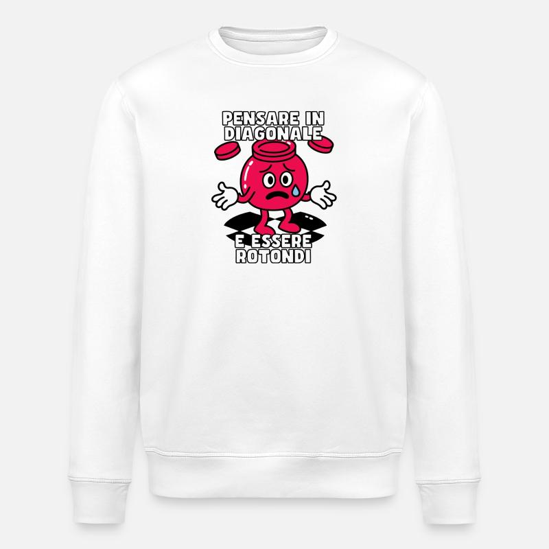 Diagonal denken, rund sein - Stanley/Stella Unisex Bio-Sweatshirt ROLLER - Weiß