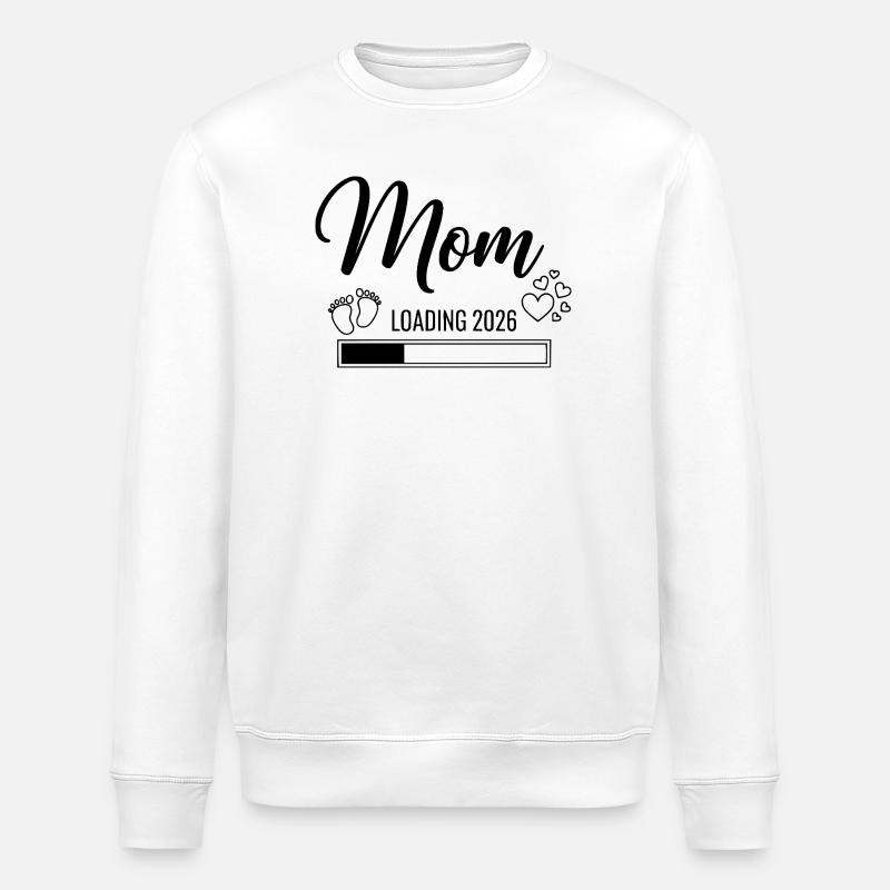 Mom Loading 2026 - Stanley/Stella Unisex Bio-Sweatshirt ROLLER - Weiß