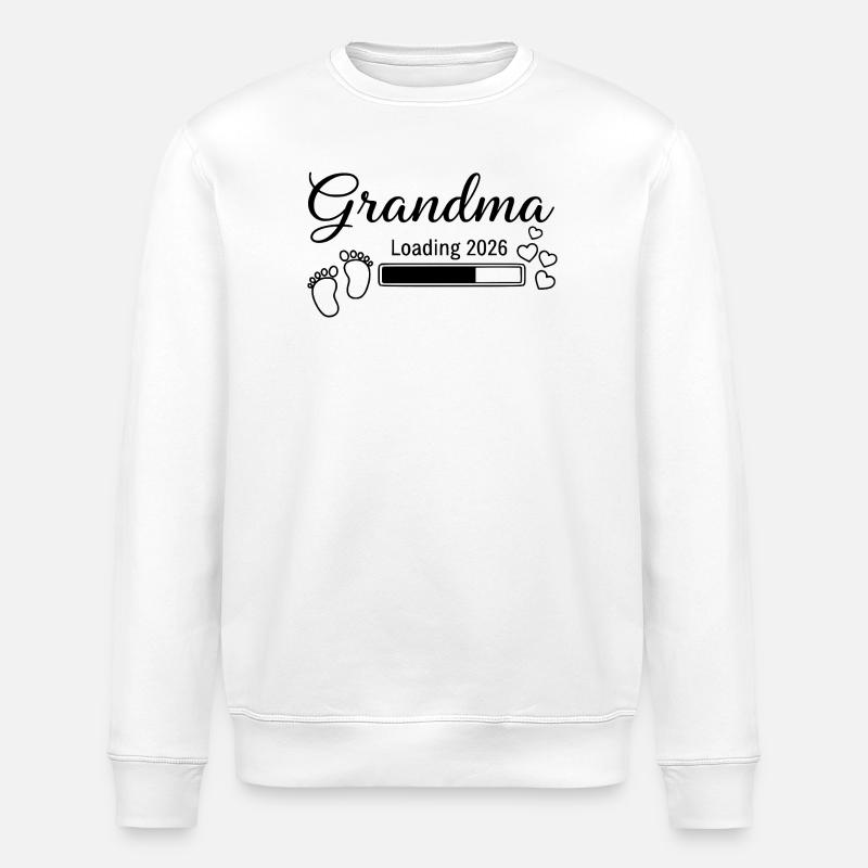 Grandma Loading 2026 - Stanley/Stella ROLLER Unisex Organic Sweatshirt - white