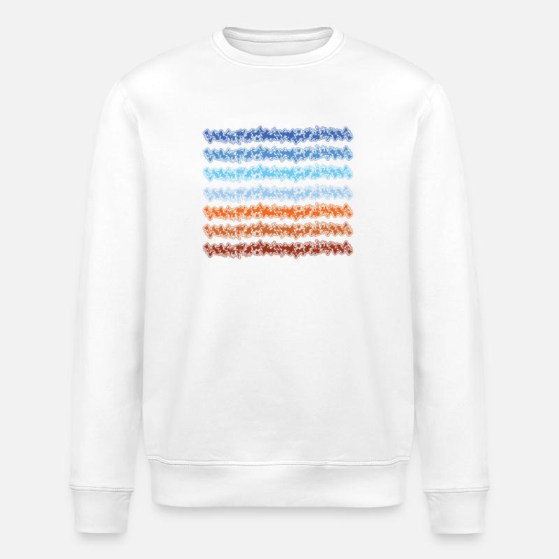 Abstract gradient lines design - Stanley/Stella ROLLER Unisex Organic Sweatshirt - white