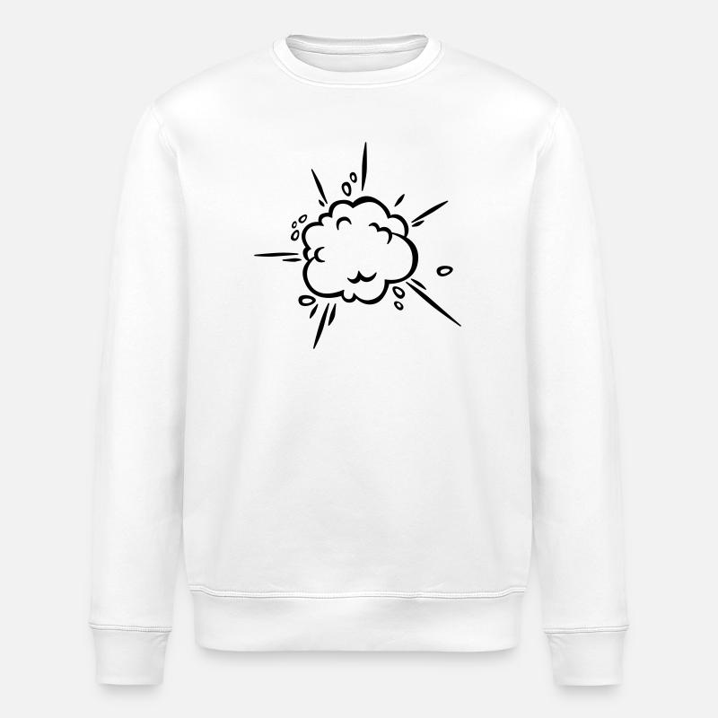 Nuage de poussière de bande dessinée - Sweat bio ROLLER Stanley/Stella Unisexe - blanc