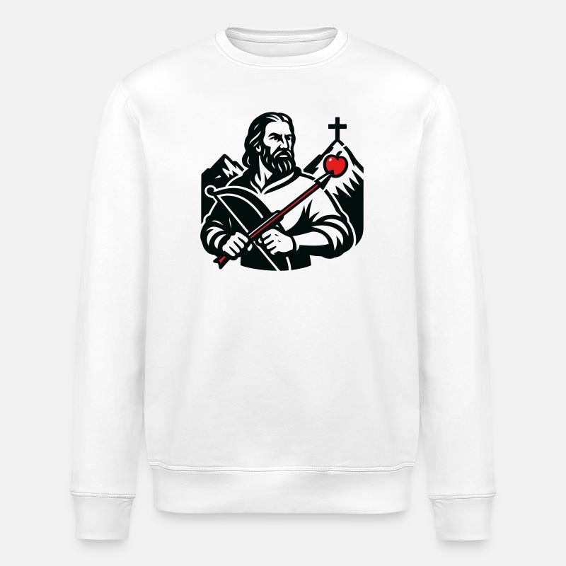 Legendenfigur der Schweiz - Stanley/Stella Unisex Bio-Sweatshirt ROLLER - Weiß