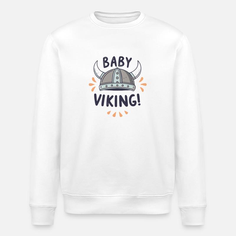 Bébé Viking Casque Héros - Sweat bio ROLLER Stanley/Stella Unisexe - blanc