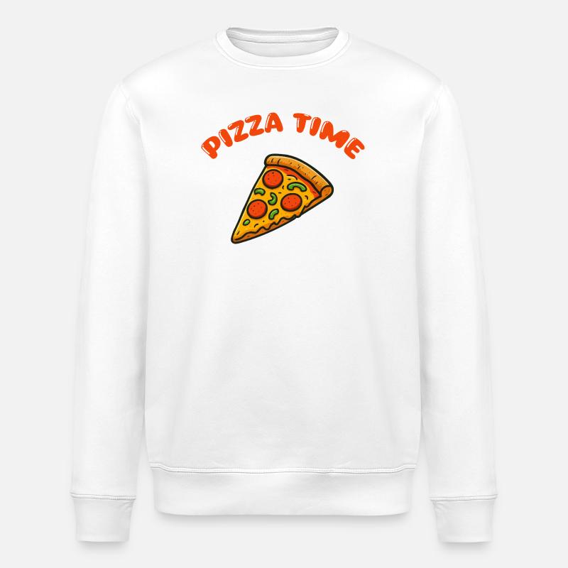 Pizza Comic - Stanley/Stella Unisex Bio-Sweatshirt ROLLER - Weiß