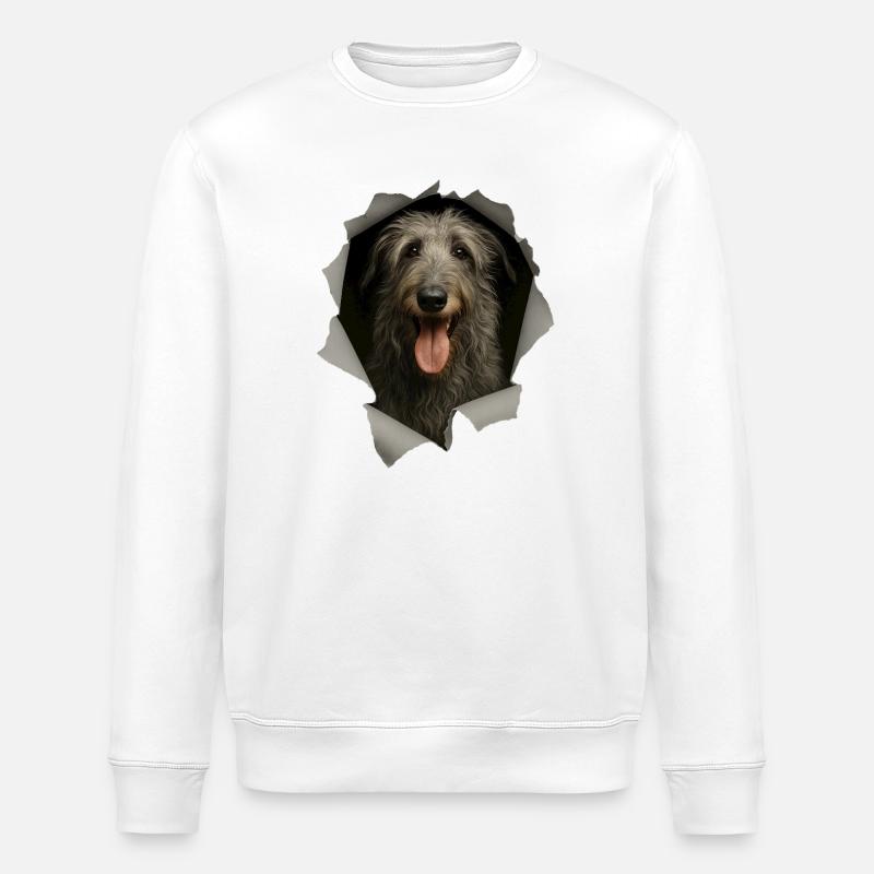 Scottish Deerhound - Stanley/Stella Unisex Bio-Sweatshirt ROLLER - Weiß