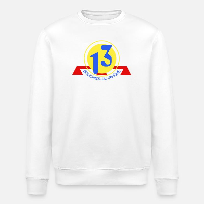 Logo 13 Bouches-du-Rhône - Sweat bio ROLLER Stanley/Stella Unisexe - blanc
