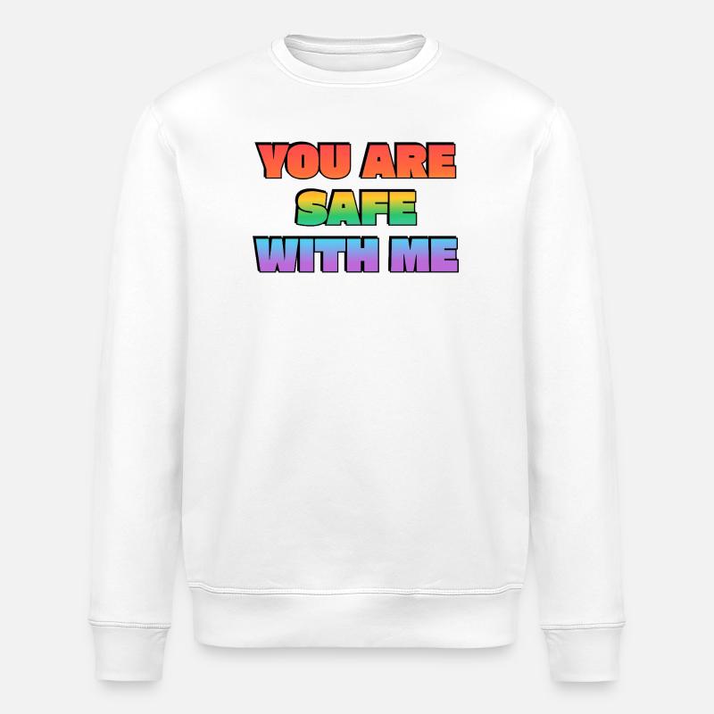 Du bist bei mir sicher - Stanley/Stella Unisex Bio-Sweatshirt ROLLER - Weiß