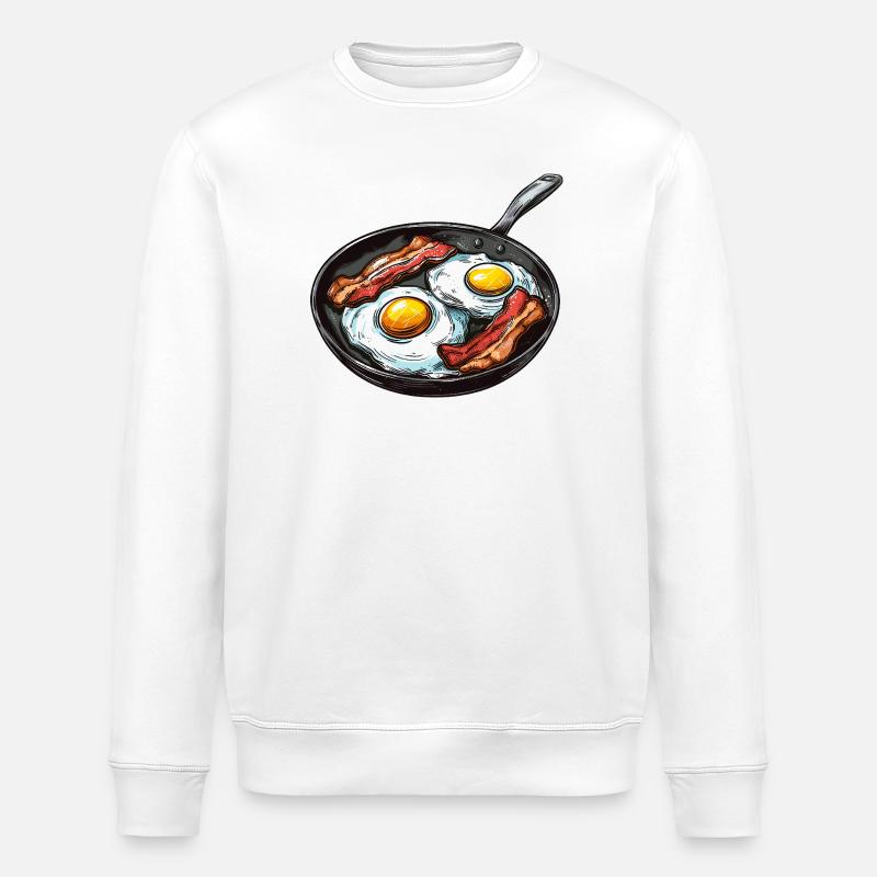 Küchenzauber Frühstücksmotiv - Stanley/Stella Unisex Bio-Sweatshirt ROLLER - Weiß