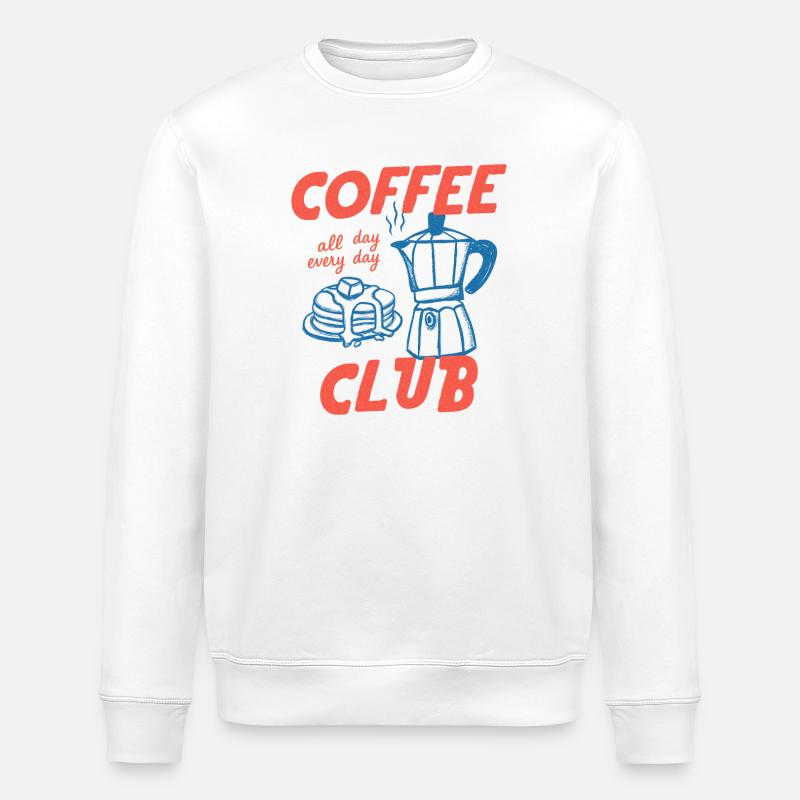 Coffee Club  - Stanley/Stella Unisex Bio-Sweatshirt ROLLER - Weiß
