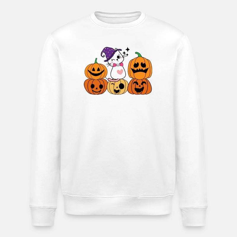 CAT_FAIRY - Stanley/Stella Unisex Bio-Sweatshirt ROLLER - Weiß