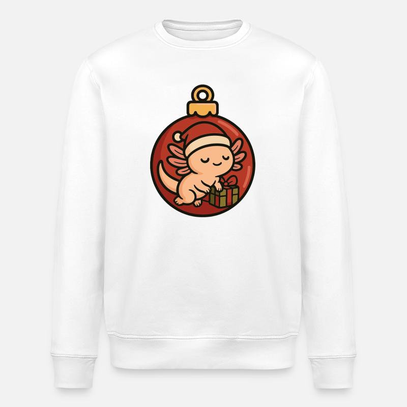 Weihnachts Axolotl – Christbaumkugel Design - Stanley/Stella Unisex Bio-Sweatshirt ROLLER - Weiß