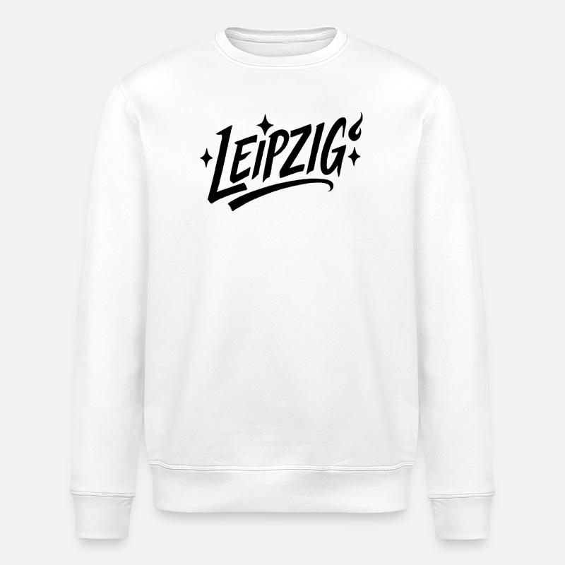 Lettrage étoile de Leipzig - Sweat bio ROLLER Stanley/Stella Unisexe - blanc