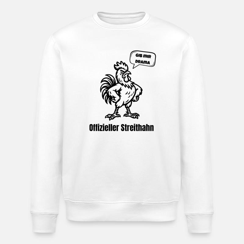 Streithahn - Drama - Stanley/Stella Unisex Bio-Sweatshirt ROLLER - Weiß