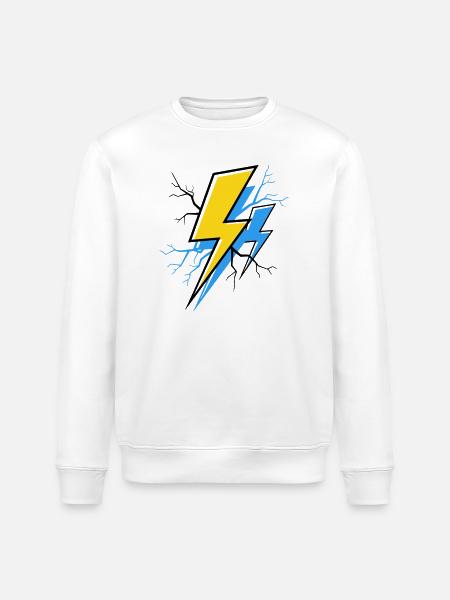 Blue Yellow Ray - Stanley/Stella ROLLER Unisex Organic Sweatshirt - white