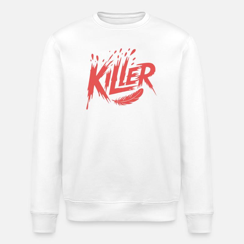 Killer Feather Splash - Stanley/Stella ROLLER Unisex Organic Sweatshirt - white
