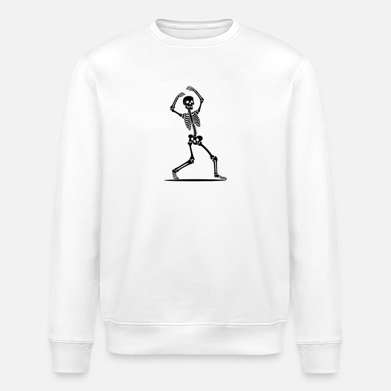 Skeletal Dance Silhouette - Stanley/Stella ROLLER Unisex Organic Sweatshirt - white