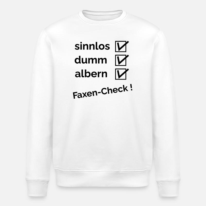 Fax check - Stanley/Stella ROLLER Unisex Organic Sweatshirt - white