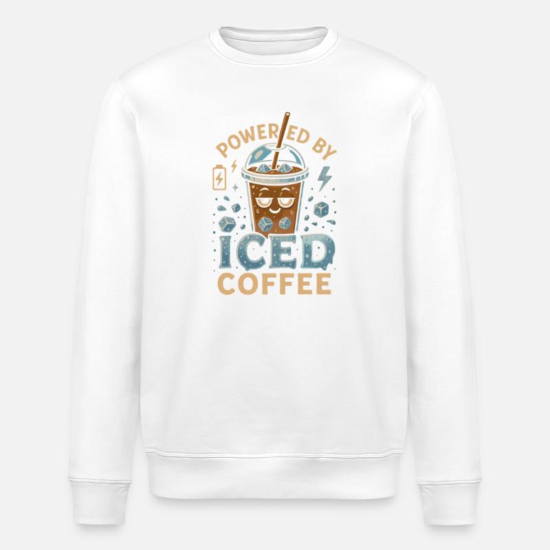 Powered by Eiskaffee - Stanley/Stella Unisex Bio-Sweatshirt ROLLER - Weiß