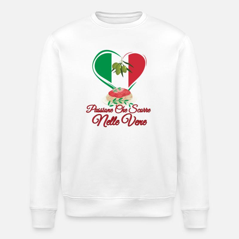 Cuore Italiano Pasta Passione - Stanley/Stella Unisex Bio-Sweatshirt ROLLER - Weiß