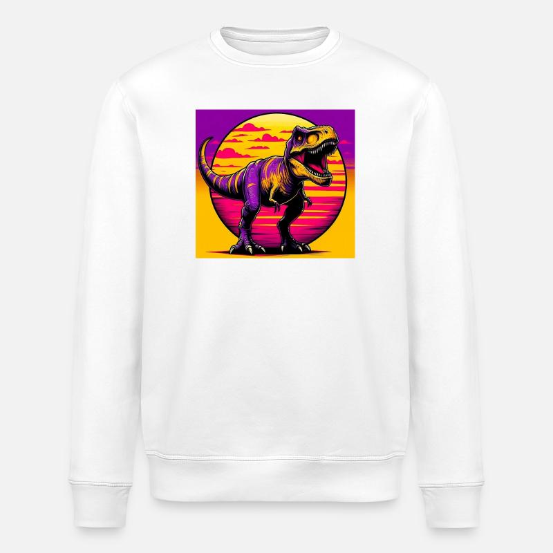 Dinosaurier - Stanley/Stella Unisex Bio-Sweatshirt ROLLER - Weiß