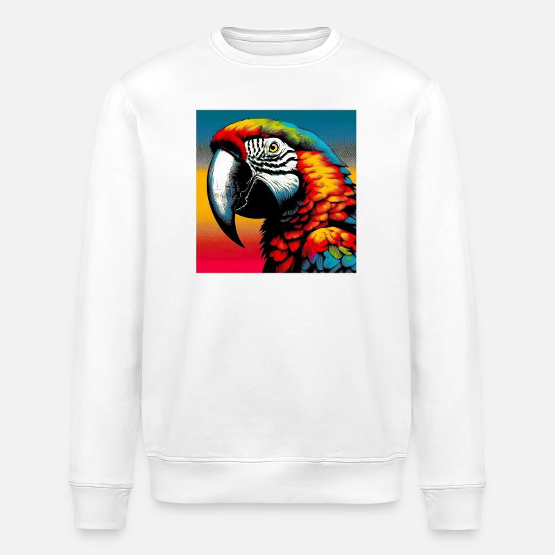 parrot - Stanley/Stella ROLLER Unisex Organic Sweatshirt - white