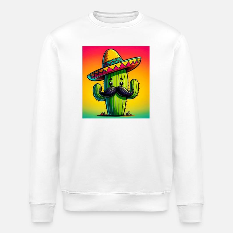 Kaktus - Stanley/Stella Unisex Bio-Sweatshirt ROLLER - Weiß