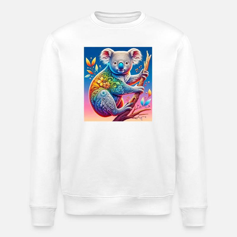 Koala - Stanley/Stella ROLLER Unisex Organic Sweatshirt - white