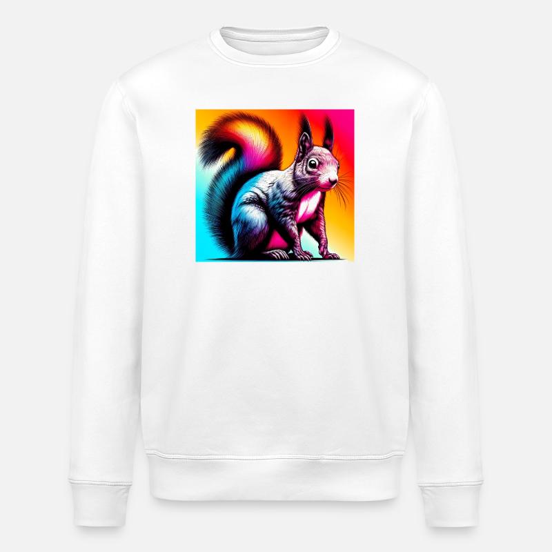 squirrel - Stanley/Stella ROLLER Unisex Organic Sweatshirt - white