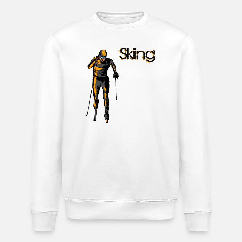 Skilanglauf - Stanley/Stella Unisex Bio-Sweatshirt ROLLER - Weiß