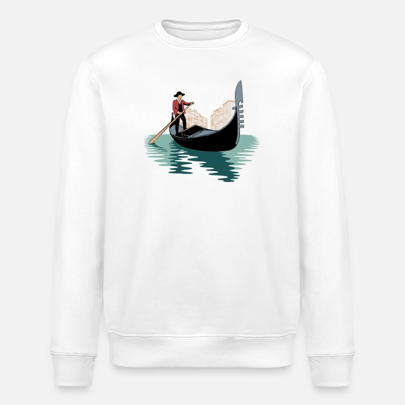 Venezianisches Gondel-Abenteuer - Stanley/Stella Unisex Bio-Sweatshirt ROLLER - Weiß