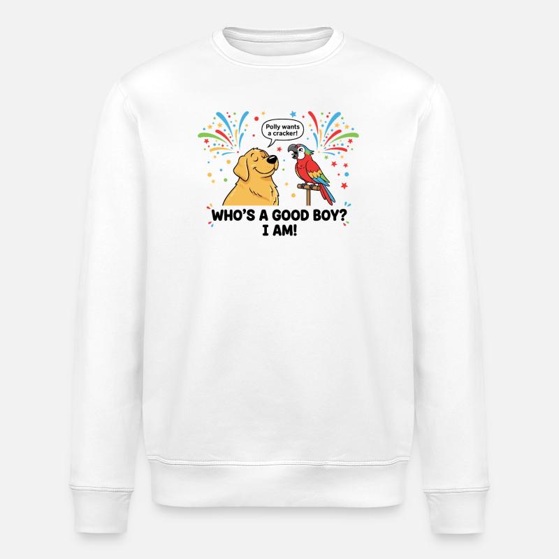 Wer ist ein braver Junge ? - Stanley/Stella Unisex Bio-Sweatshirt ROLLER - Weiß