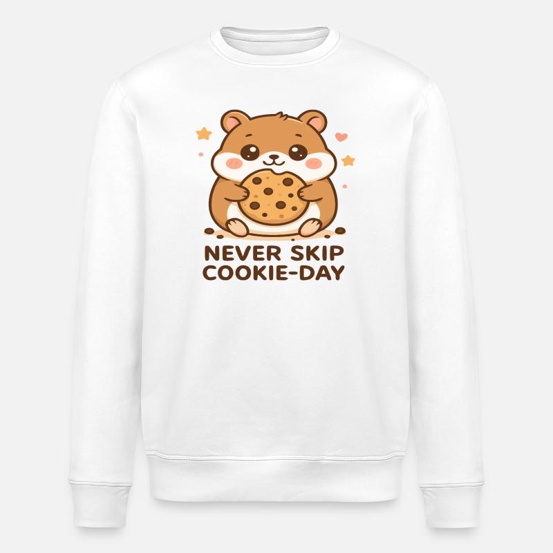 Keksfreudiger Hamster - Stanley/Stella Unisex Bio-Sweatshirt ROLLER - Weiß