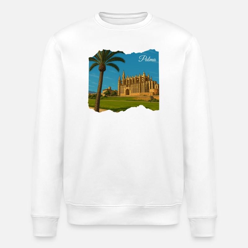 Mallorca Palma Kathedrale - Stanley/Stella Unisex Bio-Sweatshirt ROLLER - Weiß