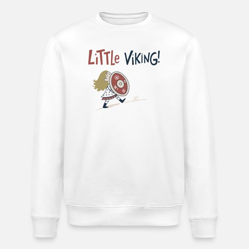 Kleines Wikinger-Abenteuer - Stanley/Stella Unisex Bio-Sweatshirt ROLLER - Weiß