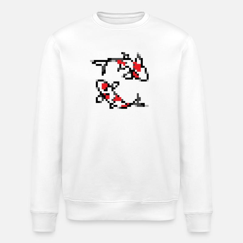 Pixelart Koi - Sweat bio ROLLER Stanley/Stella Unisexe - blanc