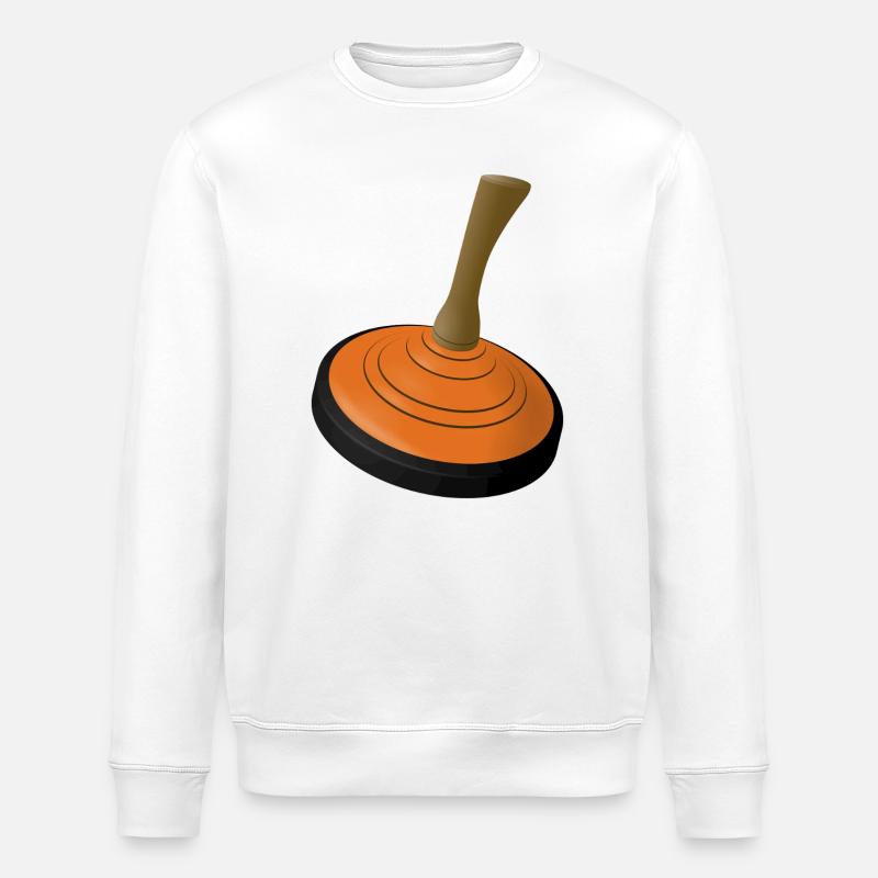 EISSTOCK-ORANGE_FUR_WUNSCHNAME - Stanley/Stella Unisex Bio-Sweatshirt ROLLER - Weiß