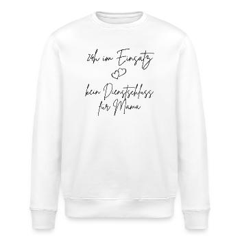 24h Einsatz - kein Dienstschluss für Mama - Stanley/Stella Unisex Bio-Sweatshirt ROLLER - Weiß - Vorne - Nik (191cm)