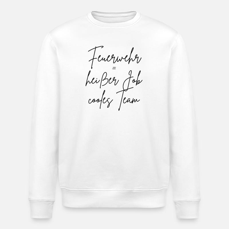 Pompiers = travail chaud, équipe cool - Sweat bio ROLLER Stanley/Stella Unisexe - blanc