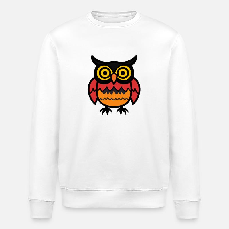 hibou Halloween bande dessinée drôle - Sweat bio ROLLER Stanley/Stella Unisexe - blanc